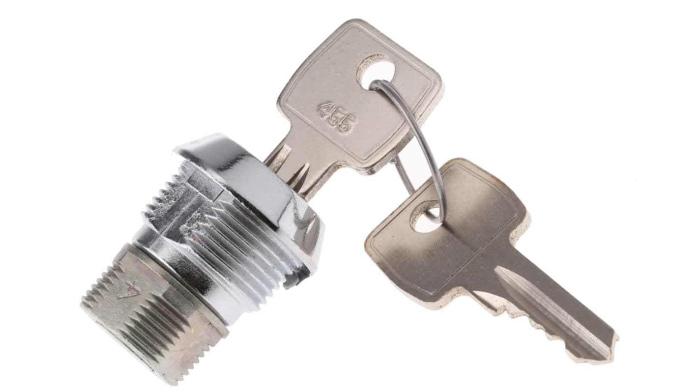 Euro-Locks a Lowe & Fletcher group Company Camlock, 13mm Panel-to-Tongue, 20.1 x 17.6mm Cutout, Key Unlock