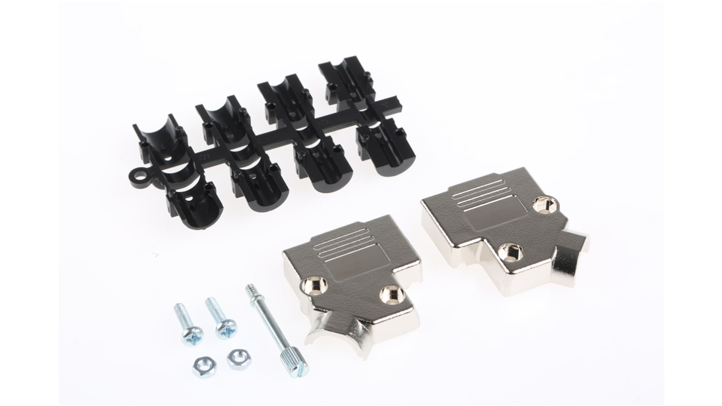 MH Connectors MHD45PK Series ABS Angled D Sub Backshell, 9 Way, Strain Relief