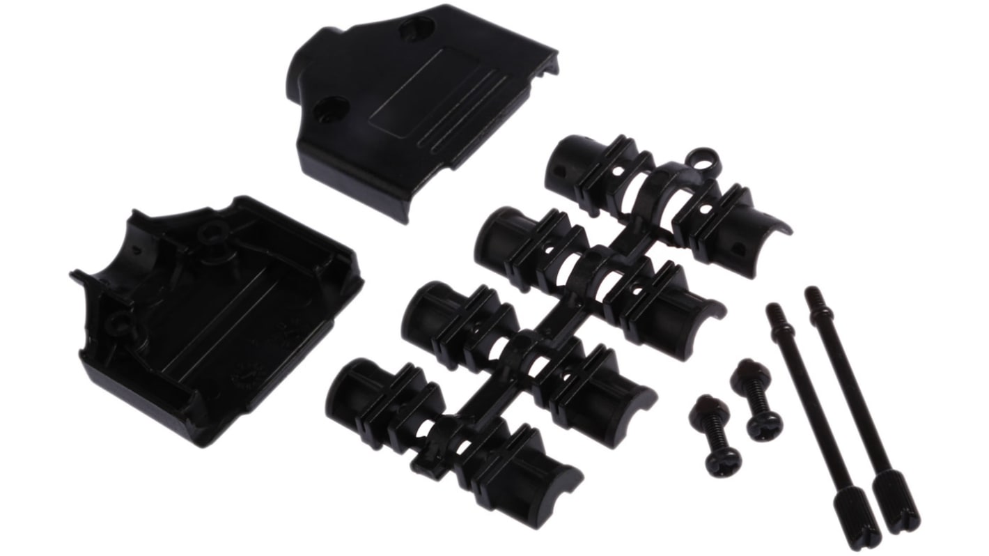MH Connectors 15针D-Sub外壳, ABS壳体, 直向, A尺寸, 黑色, MHDTPPK系列