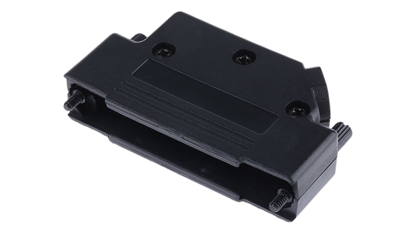 MH Connectors MHD45PPK Series ABS Angled D Sub Backshell, 37 Way, Strain Relief