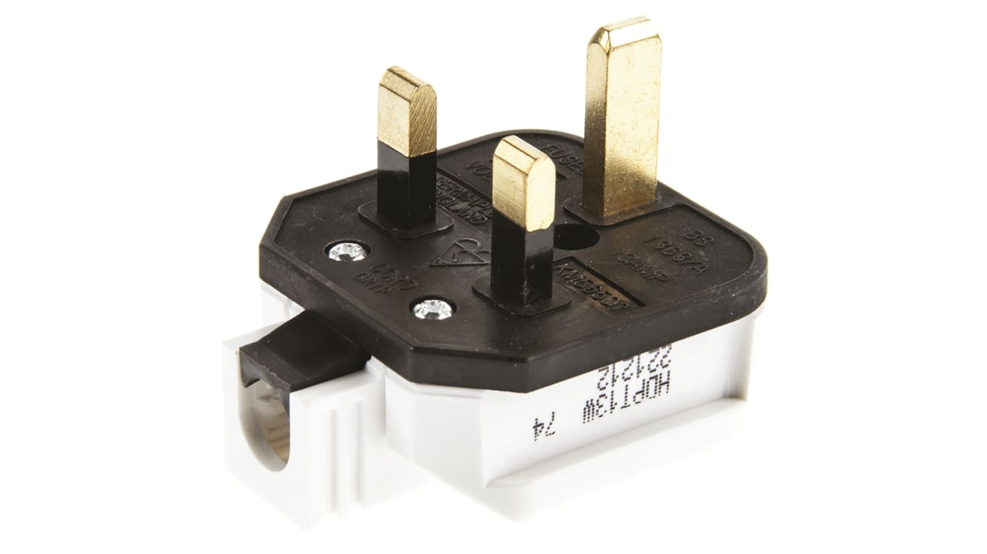 Masterplug UK Mains Plug, 13A, Cable Mount, 250 V