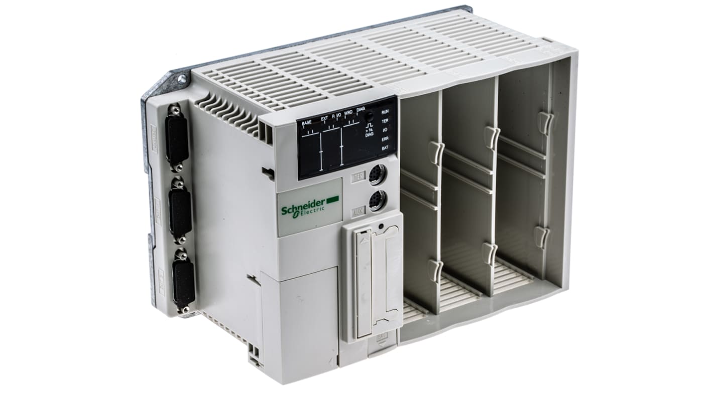 PLCs Schneider Electric TSX 37, 3 ranuras, Montaje en panel 151 x 341,4 x 152 mm