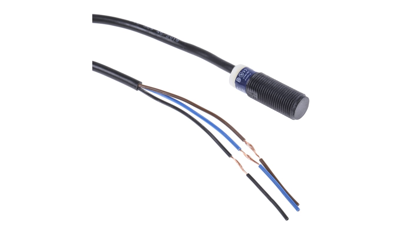 Telemecanique Sensors Inductive Barrel Proximity Sensor, M12, 4 mm Detection, PNP NO, 10 → 36 V dc