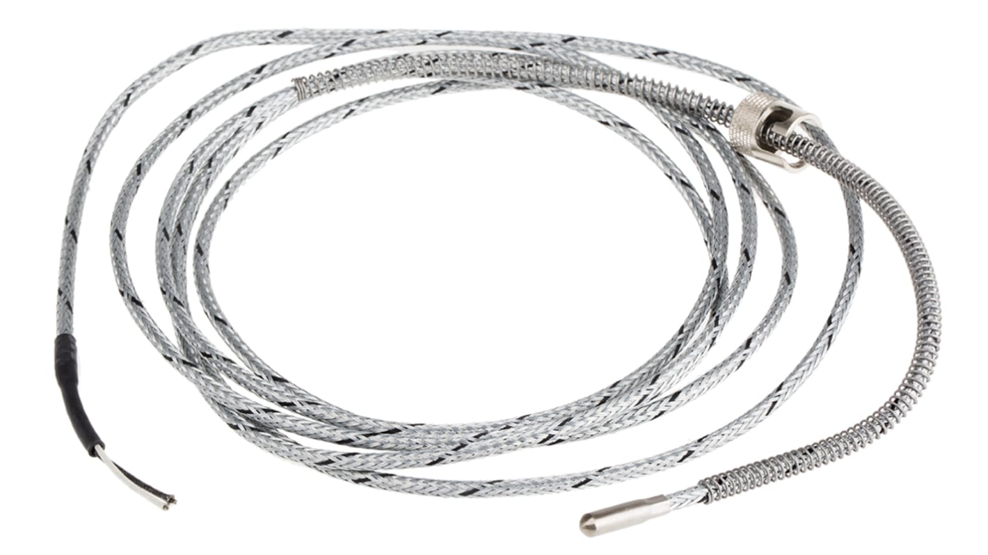 RS PRO Thermoelement Typ J / +400°C, Fühler L 20mm, Kabel L. 2.5m, Edelstahl 316, ø 5mm