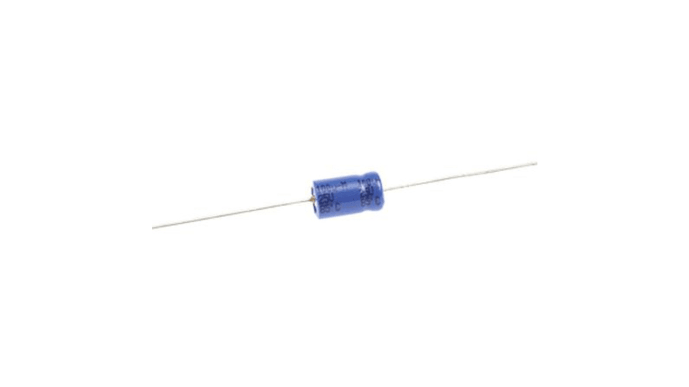 Vishay Aluminium Electrolytic Capacitor 100μF 25V dc 6mm Axial 021 ASM Series, Through Hole Electrolytic, ±20%