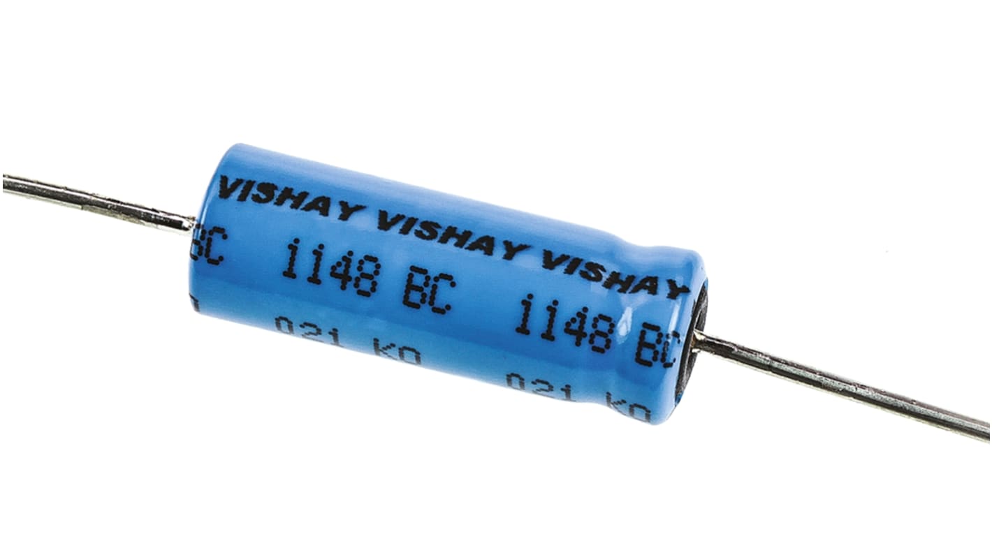 Vishay 220μF Aluminium Electrolytic Capacitor 25V dc, Axial, Through Hole - MAL202136221E3