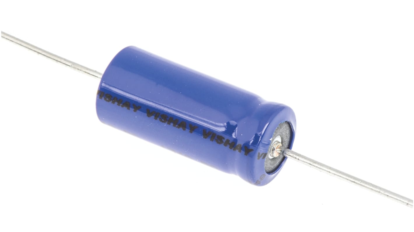 Vishay 021 ASM, THT Alu Kondensator, Elko 100μF ±20%, 63Vdc, Ø 8mm x 18mm, –40 → +85 °C