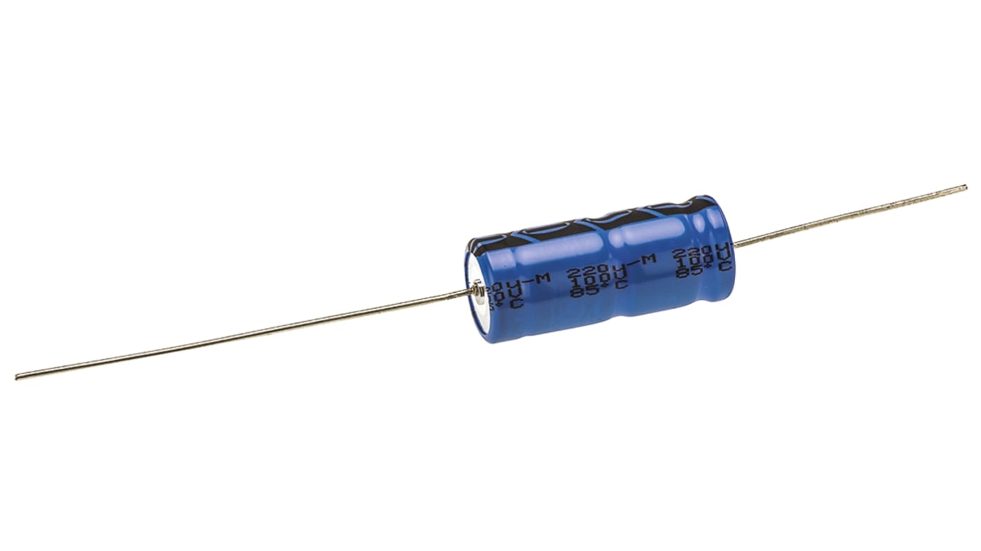 Condensatore Vishay serie 021 ASM 220μF ±20%, 100V cc, +85°C, Su foro