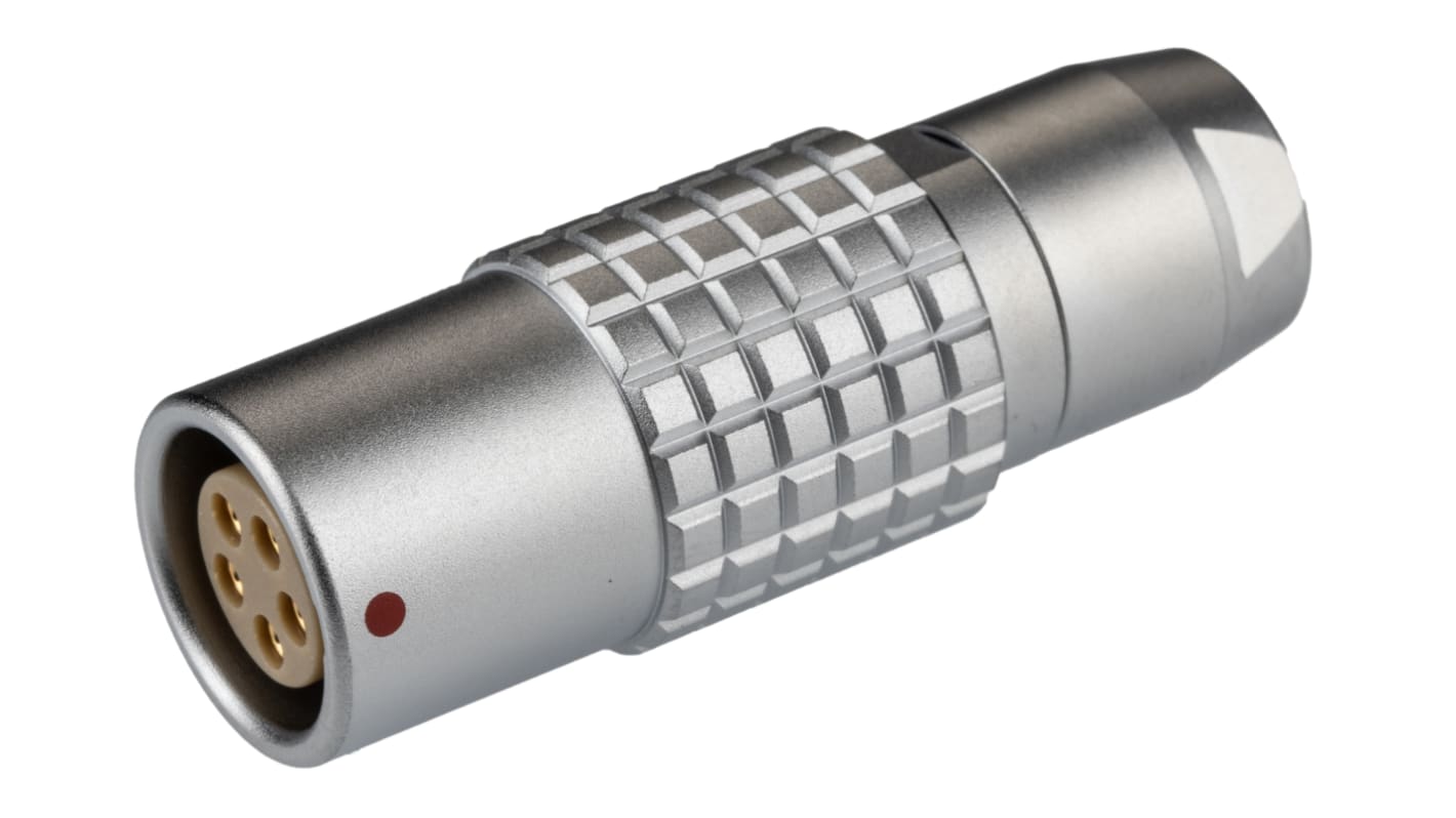 LEMO Circular Connector, 5 Contacts, Cable Mount, Socket, Female, IP50, 2B Series