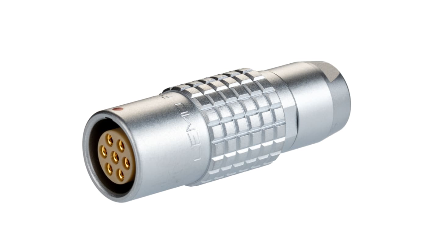 LEMO Circular Connector, 7 Contacts, Cable Mount, Socket, Female, IP50, 2B Series