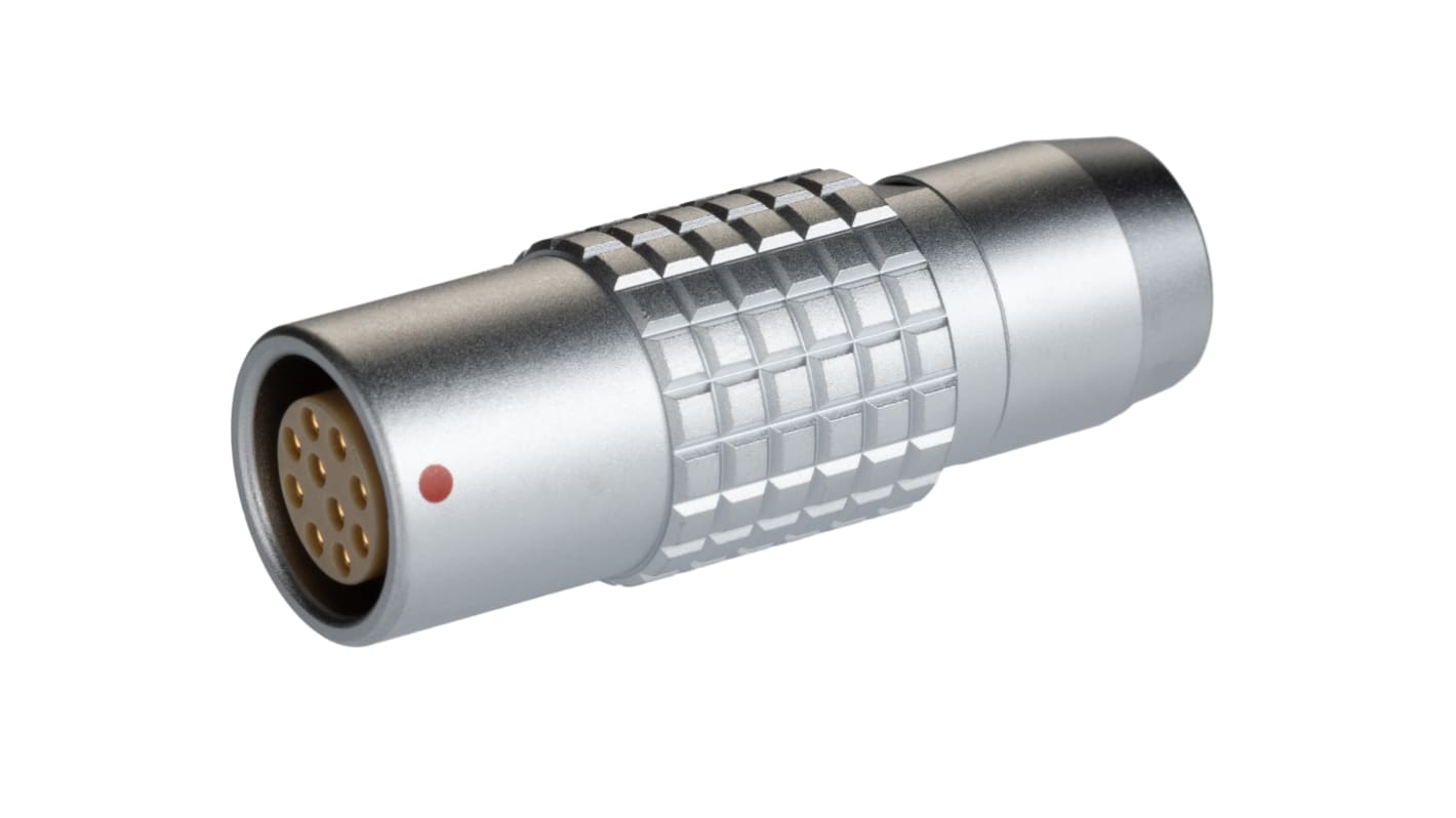 LEMO Circular Connector, 10 Contacts, Cable Mount, Socket, Female, IP50, 2B Series