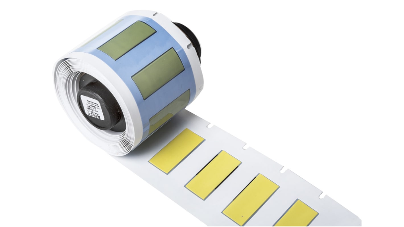 Brady R4310 Yellow Heatshrink Labels, 25.4mm Width, 11.28mm Height, 100 Qty