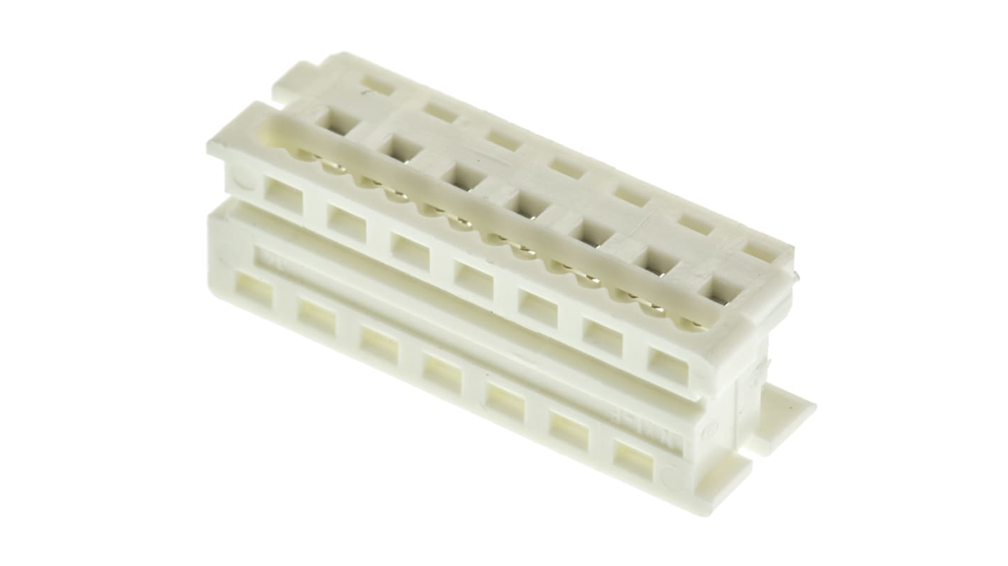 Molex IDC连接器, 母座, 14p, 1.27mm间距, 2排, 电缆安装, IDC端接, 直角, Picoflex系列