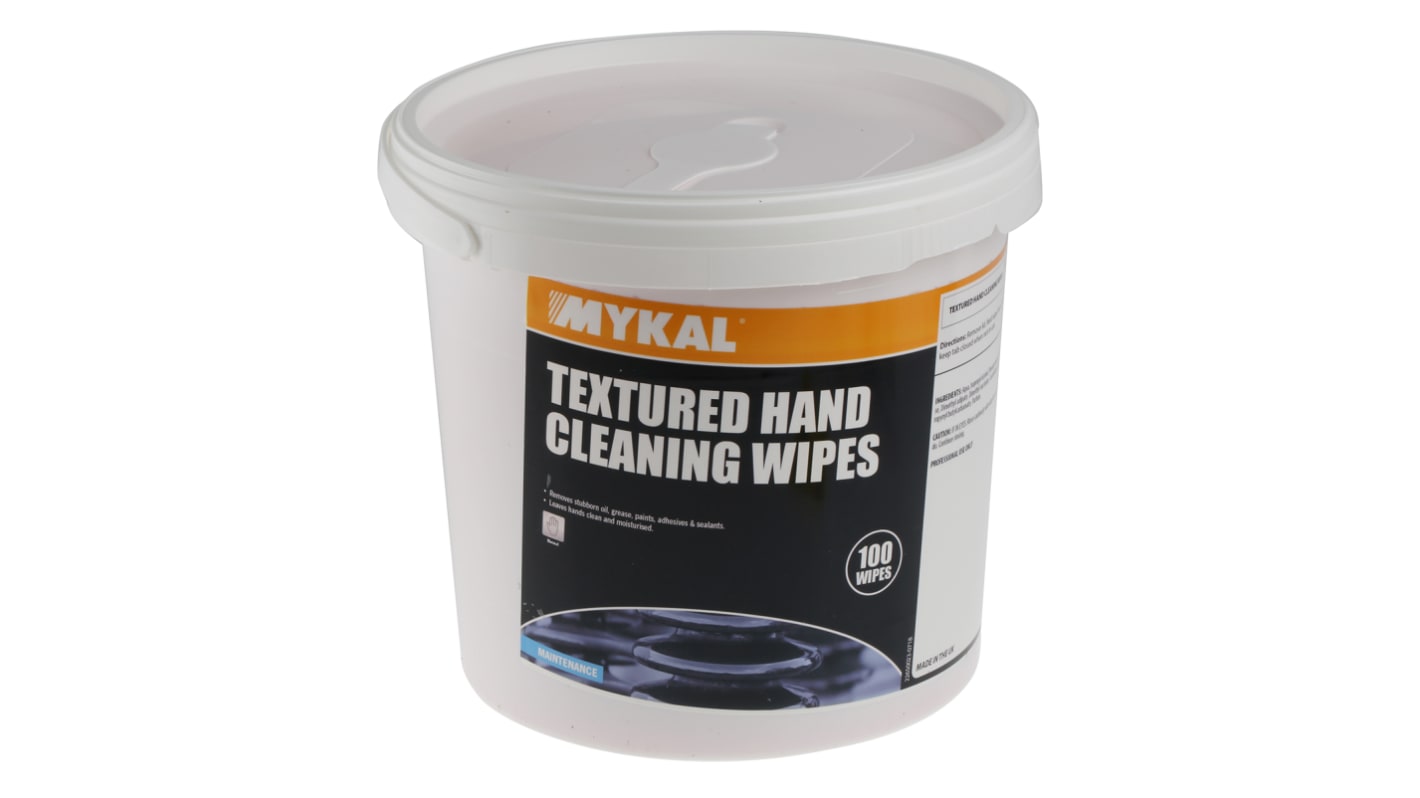 Mykal Industries Wet Hand Wipes, Tub of 100