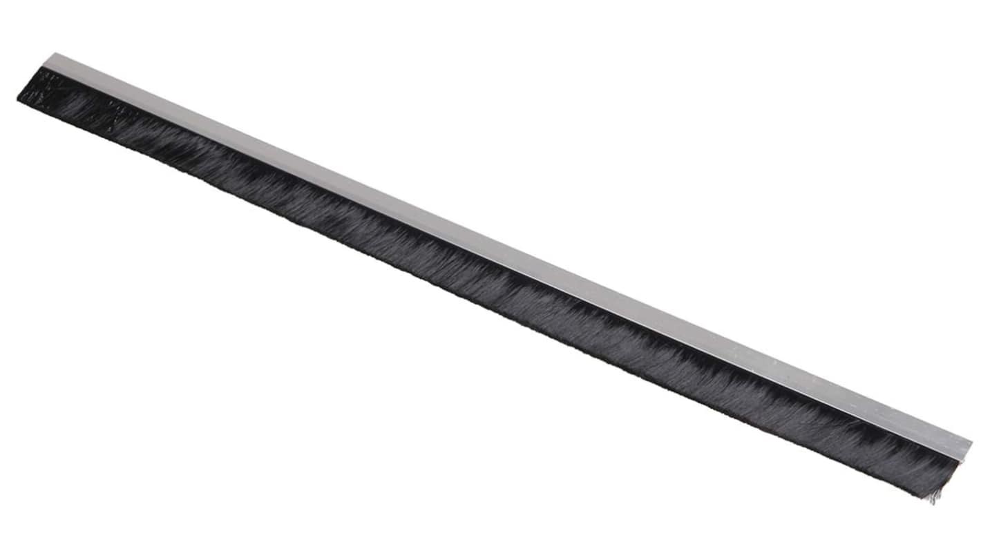 RS PRO Black Aluminium, Nylon Brush Strip, 45mm