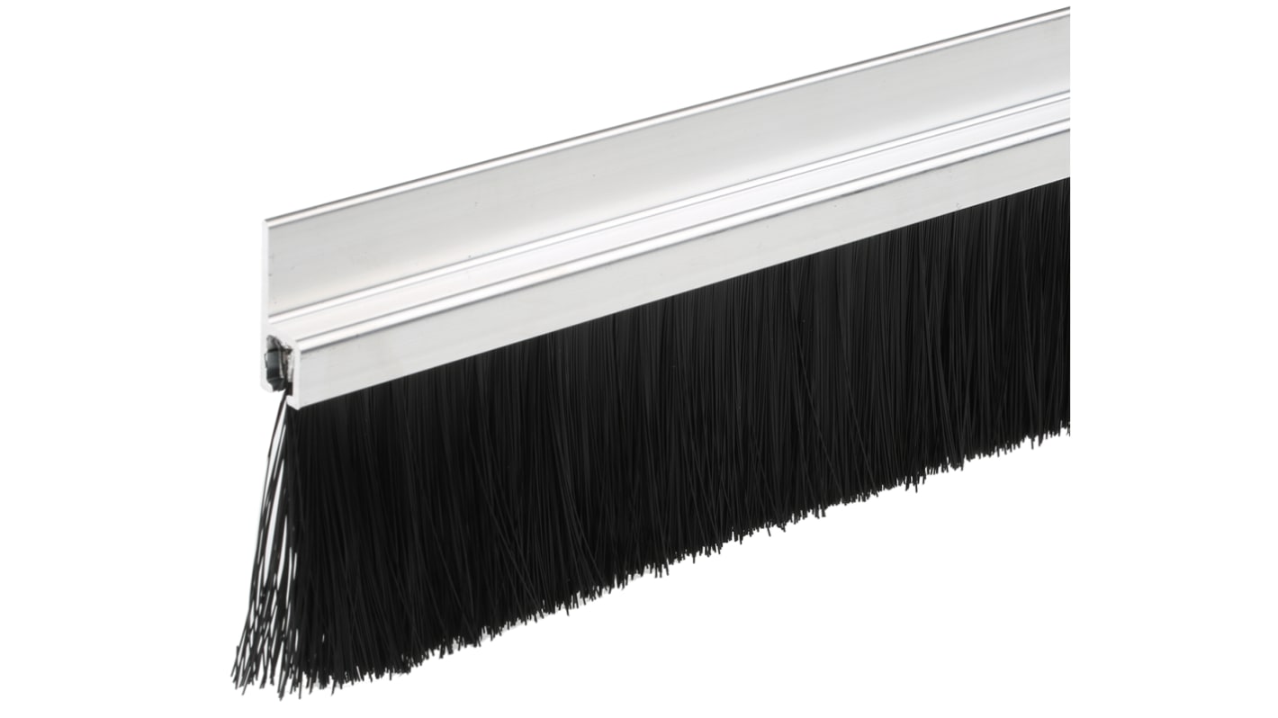 Striscia con spazzola RS PRO in  in alluminio e nylon, col. Nero, 60mm x 34 mm x 12.1mm