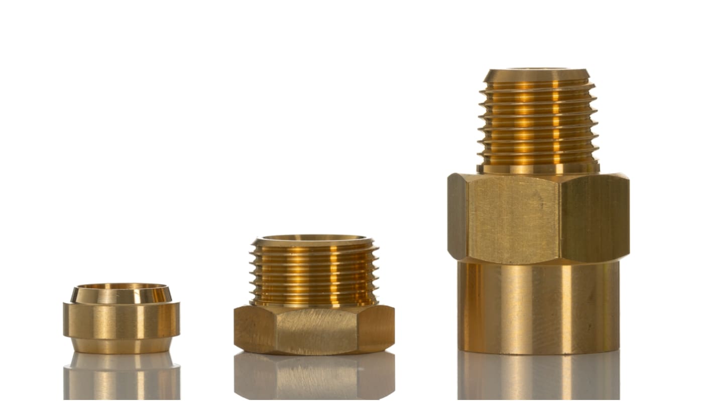 Norgren ENOTS Series Straight Threaded Adaptor, G 1/8 Male to Push In 6 mm, Threaded-to-Tube Connection Style