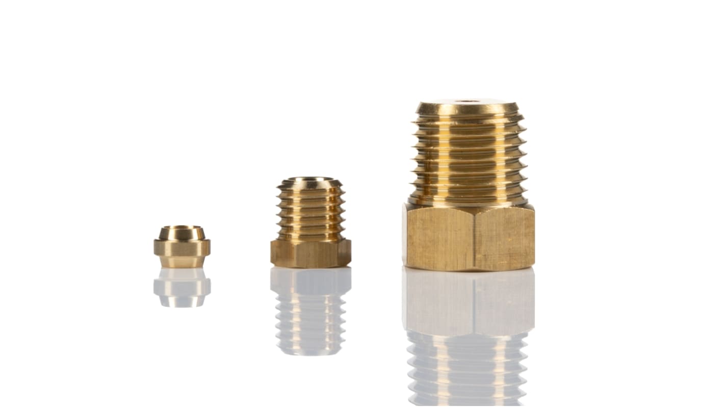 Norgren ENOTS Series Straight Threaded Adaptor, G 3/8 Male to Push In 6 mm, Threaded-to-Tube Connection Style