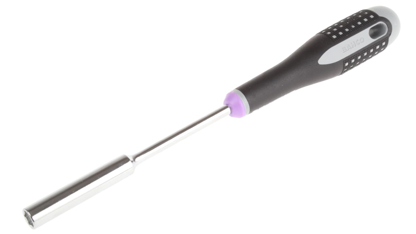 Bahco Hexagon Nut Driver, 8 mm Tip, 125 mm Blade, 247 mm Overall