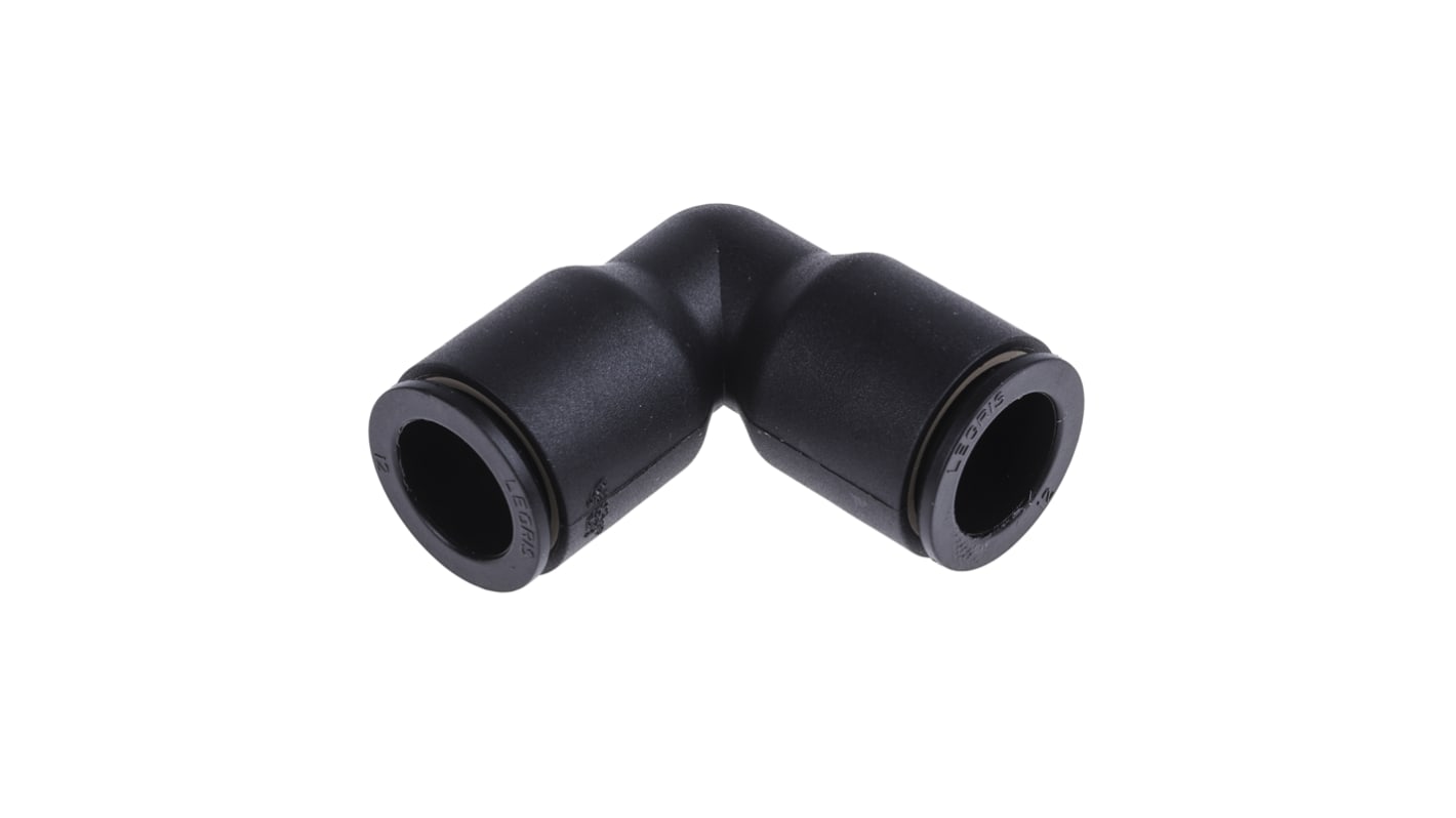 Legris LF3000 Series Elbow Tube-toTube Adaptor, Push In 12 mm to Push In 12 mm, Tube-to-Tube Connection Style