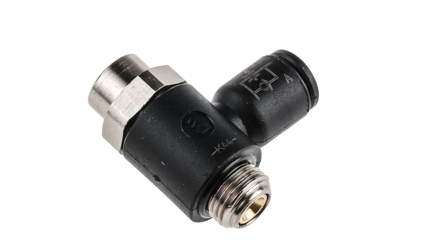 Legris 7010 Series Threaded Flow Regulator, G 1/8 Male Inlet Port x 6mm Tube Outlet Port