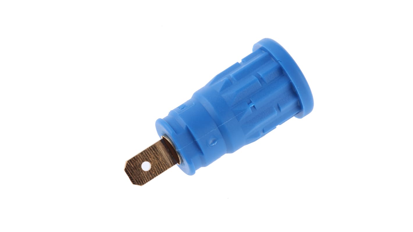 Hirschmann Test & Measurement Blue Female Banana Socket, 4 mm Connector, 24A, 1000V ac/dc, Gold Plating