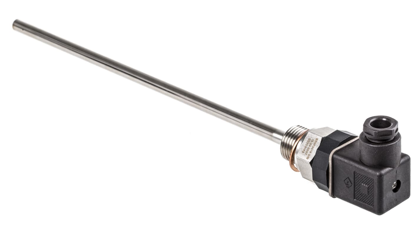 Jumo PT100 G1/2 Widerstandsthermometer Edelstahl Ø 8mm x 250mm, -50°C → +270°C