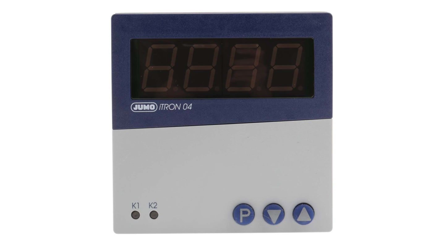 Jumo iTRON PID Temperature Controller, 96 x 96 (1/4 DIN)mm 1 (Analogue) Input, 3 Output Logic, Relay, 110 → 240