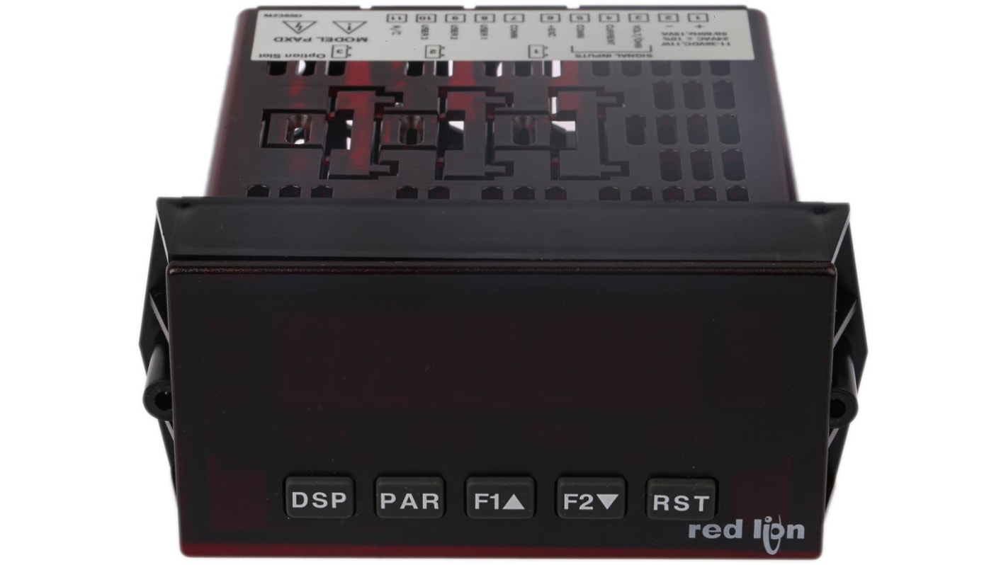 Red Lion 数字面板仪表, 测量电流、应力、温度、电压, 切面49.5mm宽 x 96.5mm高, 104.1mm深, PAXD系列