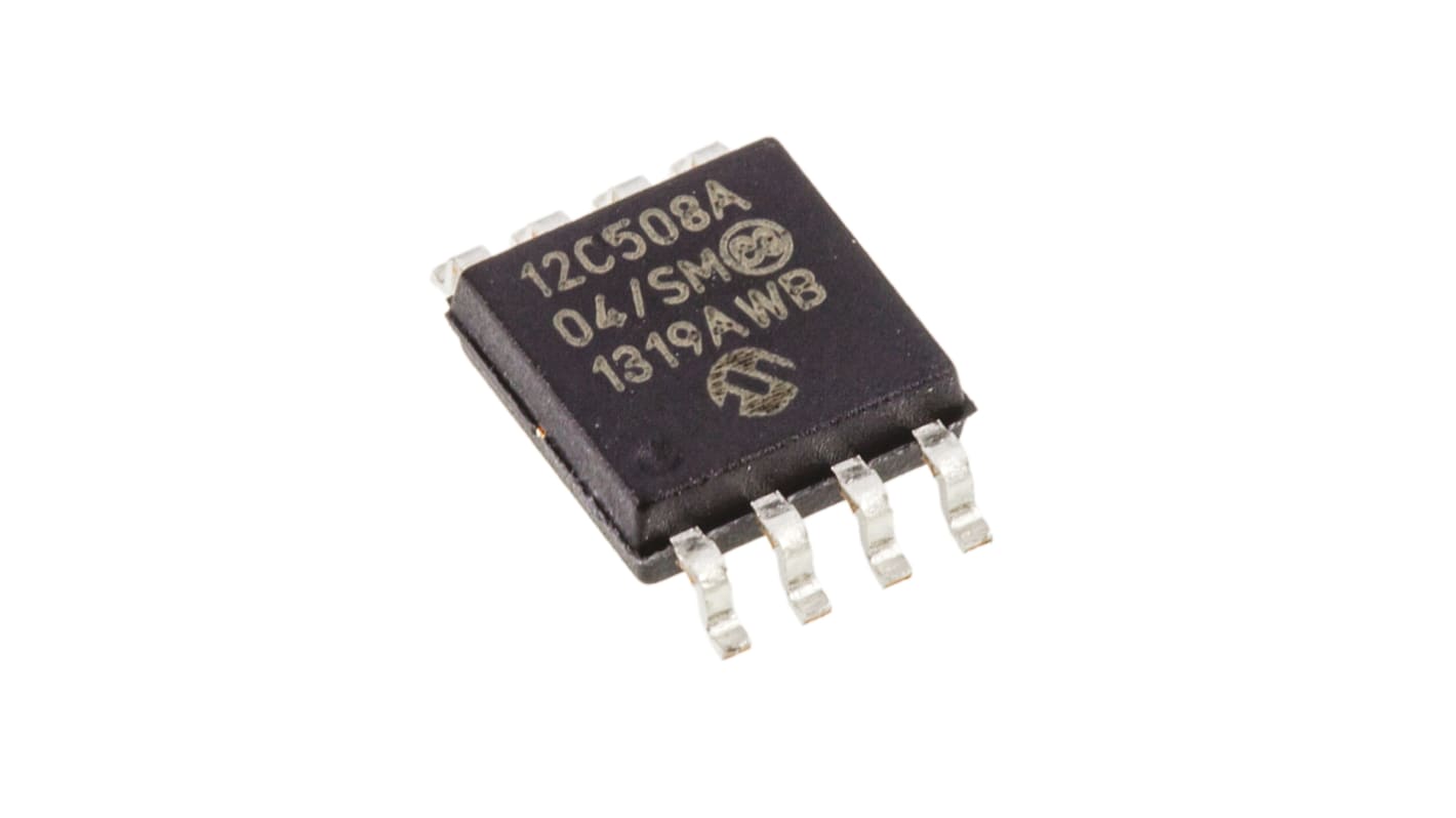 Mikrokontroler Microchip PIC12C SOIC 8-pinowy Montaż powierzchniowy PIC 512 8bit CAN: 4MHz RAM:25 B Ethernet: EPROM 3