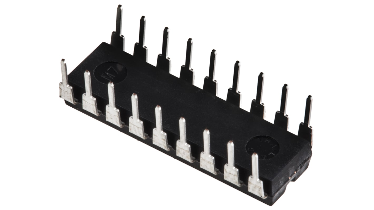 Microchip PIC16F单片机, PIC内核, 18针, PDIP, 最大4MHz, 1K x 14 字，64 B 闪存, 68 B RAM