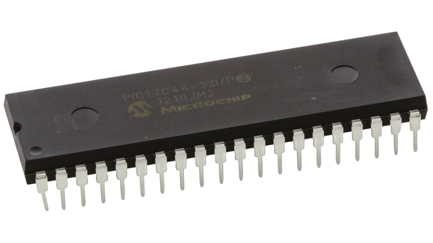 Microchip PIC17单片机, PIC内核, 40针, PDIP, 最大33MHz, 8K x 16 字 EPROM, 454 B RAM