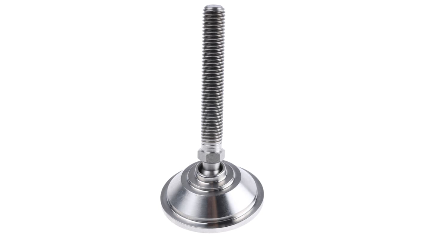 Nu-Tech Engineering M12 Stainless Steel Adjustable Foot, 1500kg Static Load Capacity 10° Tilt Angle