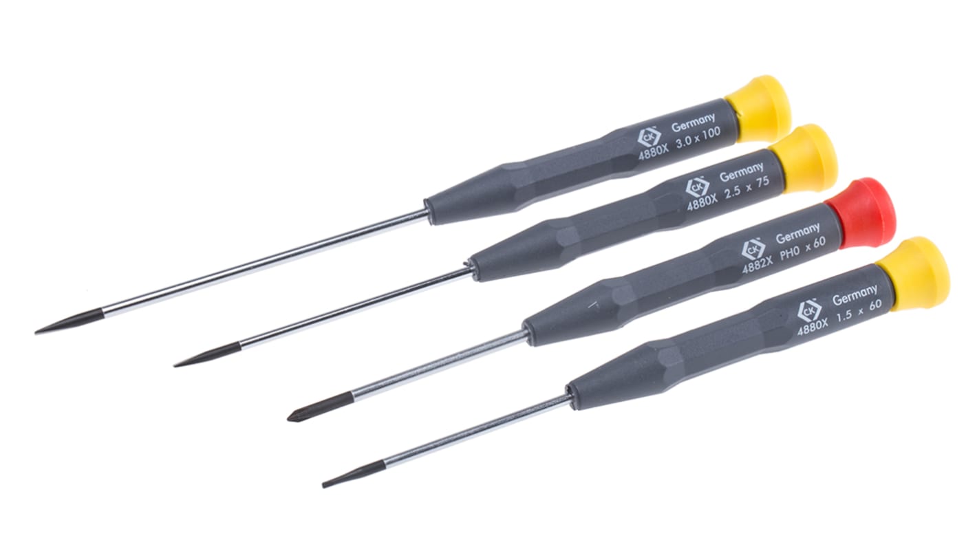 CK Phillips, Slotted Screwdriver Set, 4-Piece