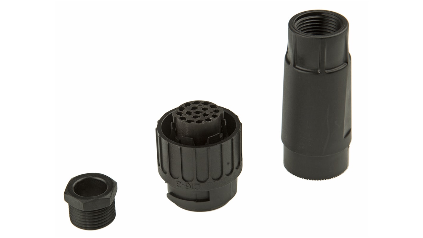 Connettore circolare Amphenol Industrial, maschio, serie Ecomate C16, Standard, 17 + PE poli, Montaggio su cavo