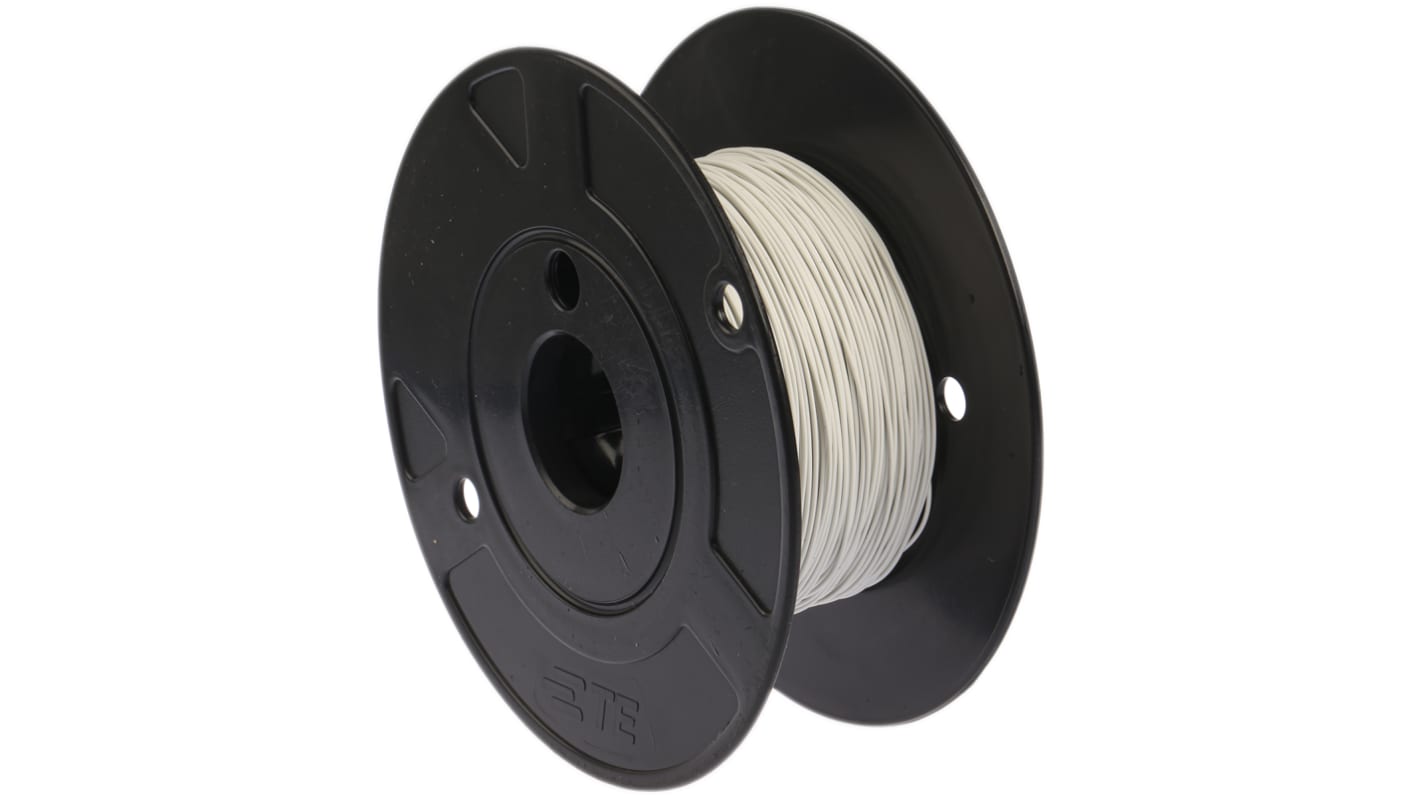 TE Connectivity White 0.38 mm² Harsh Environment Wire, 22 AWG, 19/34, 100m, ETFE Insulation, 55A0111-22-9