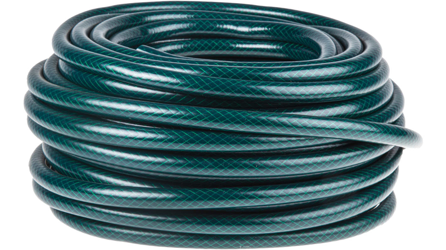 RS PRO PVC, Hose Pipe, 12mm ID, 15.3mm OD, Green, 30m