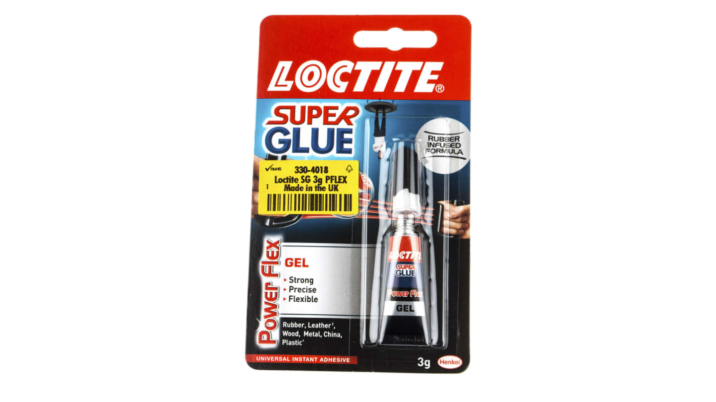 Loctite superglue Powerflex 3 g, Transparent