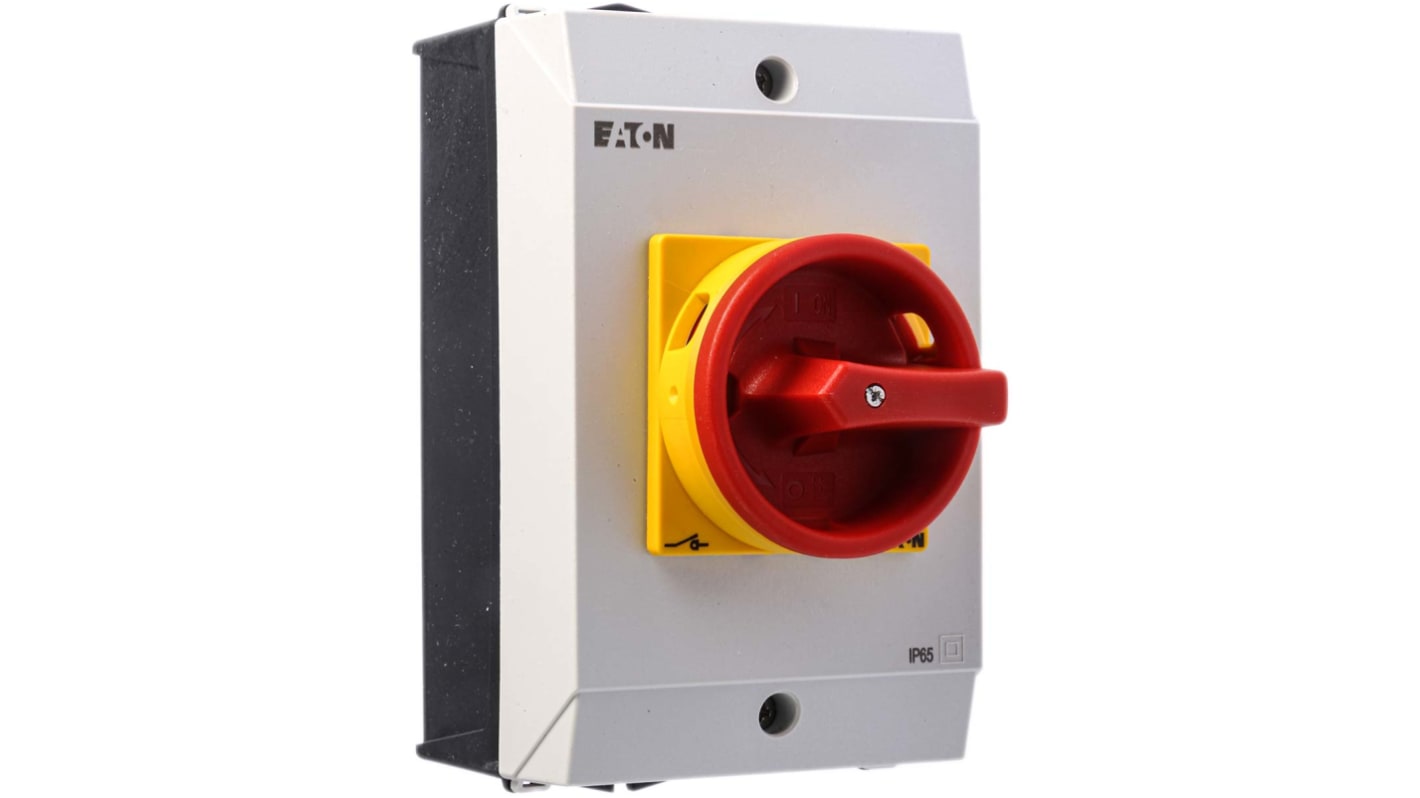 Eaton 3P Pole Surface Mount Isolator Switch - 25A Maximum Current, 13kW Power Rating, IP65