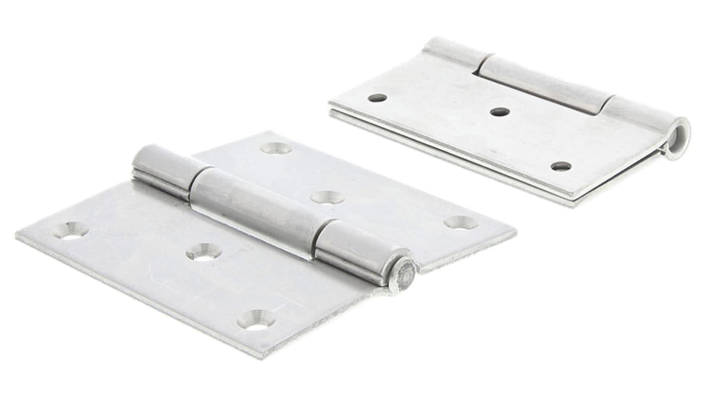 Pinet Stainless Steel Butt Hinge, Screw Fixing, 80mm x 80mm x 2.5mm