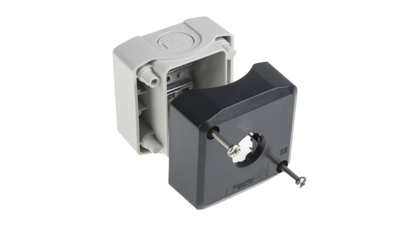 Schneider Electric 单孔塑料按钮盒, Φ22mm孔径, 灰色, 68mmx68mmx53mm, XALD01