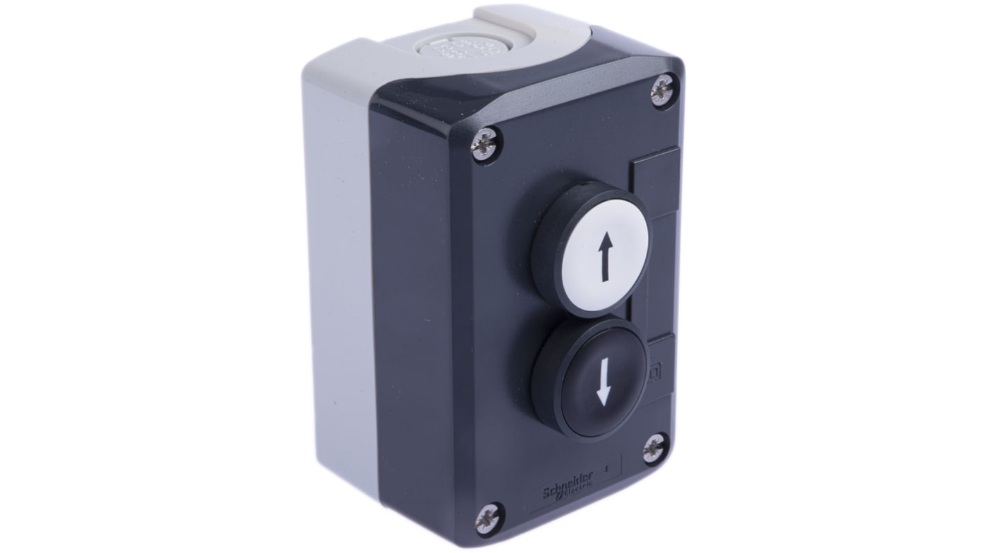 Bouton-poussoir encastré Schneider Electric série Harmony XALD Polycarbonate Gris IP66, IP67, IP69K Retour par ressort