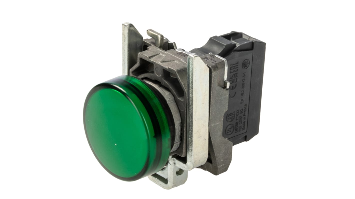 Spia XB4BVB3, LED, foro 22mm, Montaggio a pannello, , IP66, IP67, IP69(IP69K)