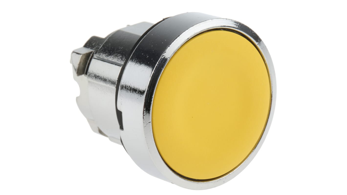 Schneider Electric 黄色圆形按钮头, Φ22mm开孔, Φ28.5mm按钮, 瞬时, IP66, IP67, IP69K, Harmony XB4系列