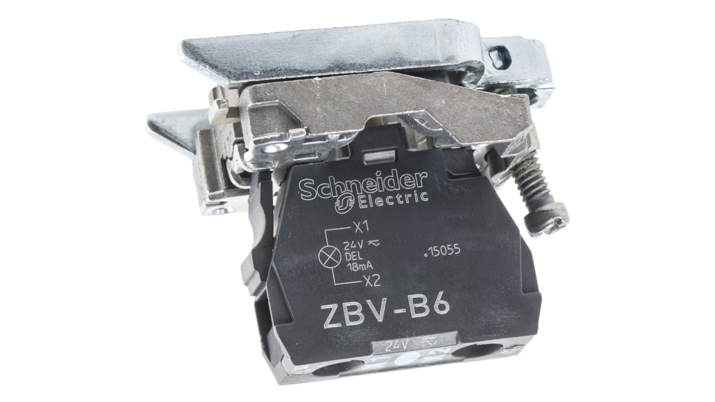 シュナイダーエレクトリック ライトブロック＆ホルダ 24V ネジターミナル ZB4BVB6