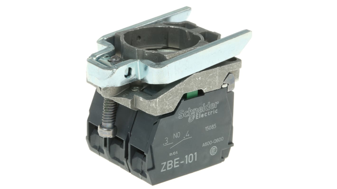 Schneider Electric 灯泡和底座, 触点和照明块, 250V, 1 常开 + 1 常闭触点, 带固定套圈, Harmony XB4系列