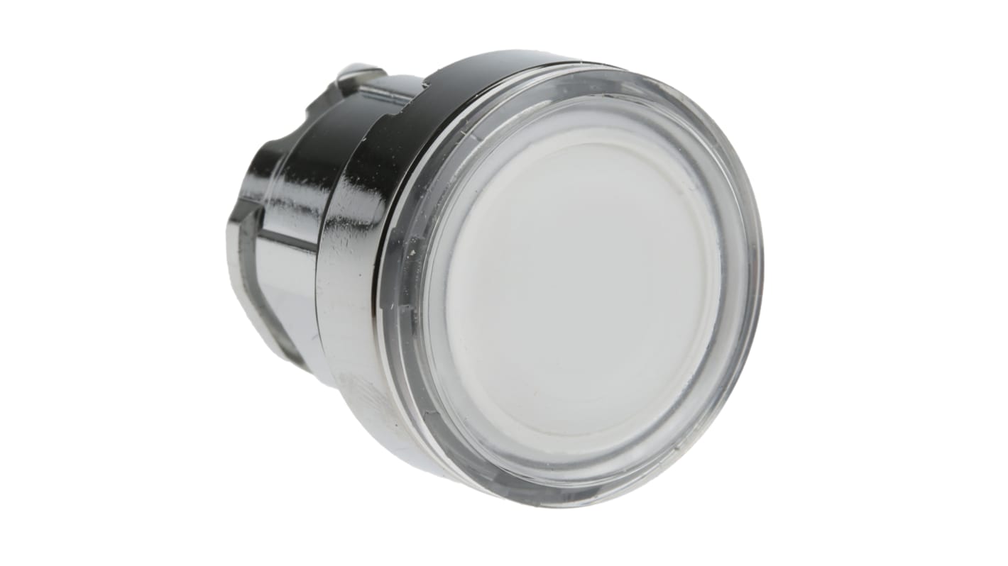Schneider Electric 带灯白色圆形按钮头, Φ22mm开孔, Φ28.5mm按钮, 弹簧复位, IP66, IP67, IP69K, Harmony XB4系列