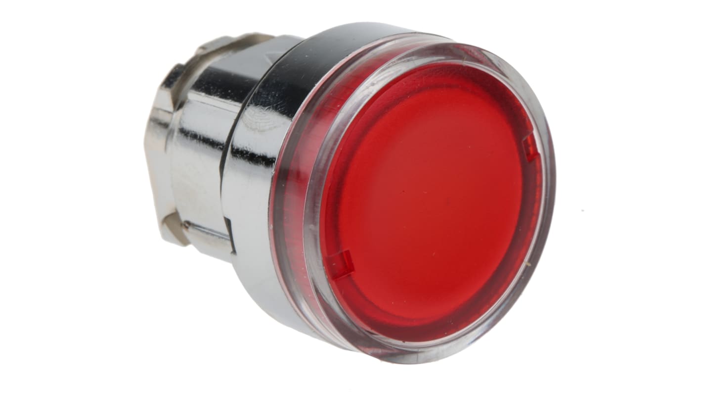 Schneider Electric Harmony XB4 Series Red Illuminated Spring Return Push Button Head, 22mm Cutout, IP66, IP67, IP69,