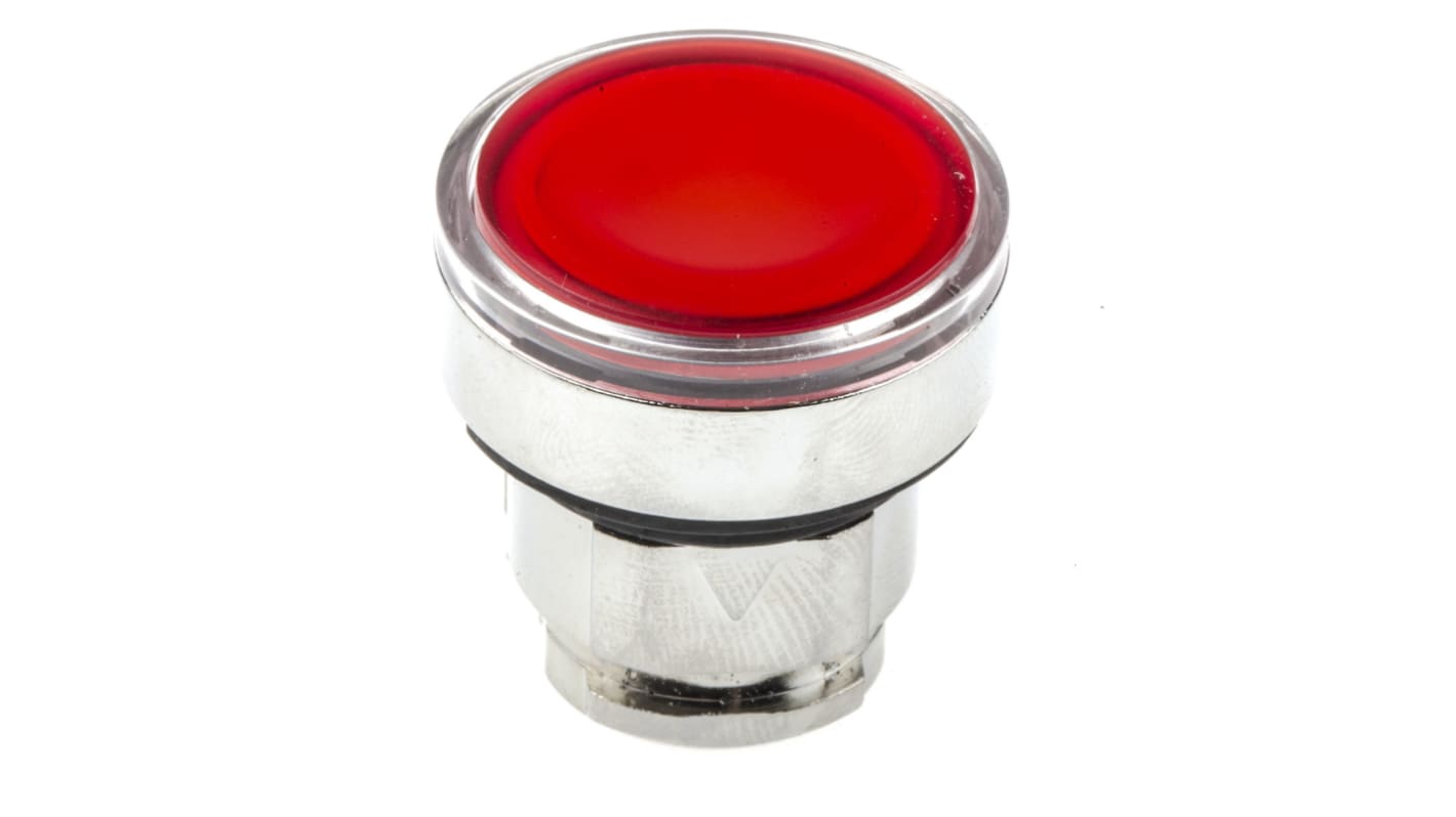 Schneider Electric ZB4 Series Red Illuminated Spring Return Push Button Head, 22mm Cutout, IP66, IP67, IP69K