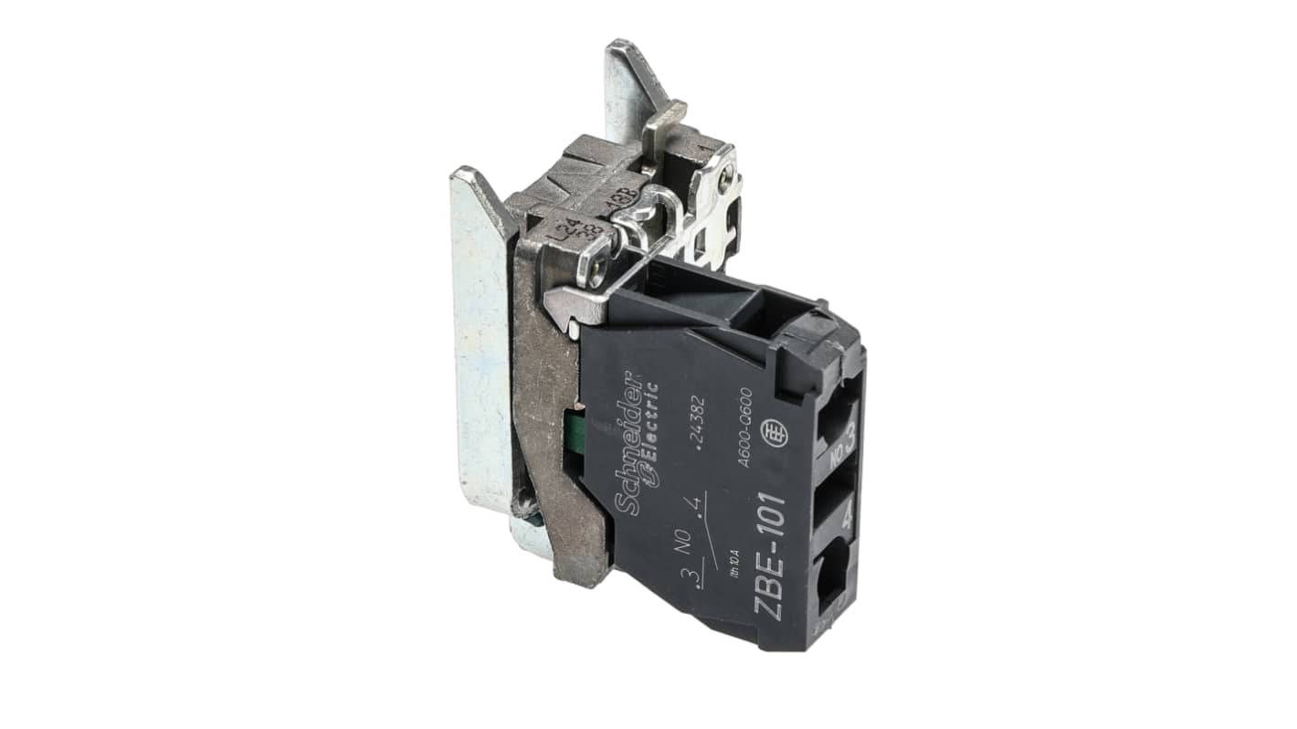 シュナイダーエレクトリック コンタクトブロック＆ホルダ SPST 600V ネジターミナル ZB4BZ101